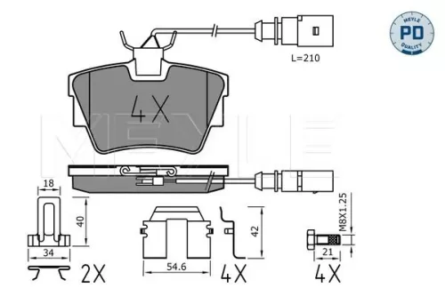 MEYLE Brake Pad Set, disc brake (0252322416-1/PD)