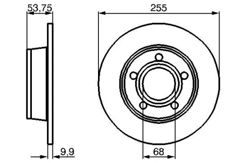 BOSCH Brake Disc (0986478704)