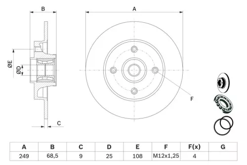 BOSCH Brake Disc (0986479279)