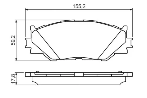 BOSCH Brake Pad Set, disc brake (0986494316)