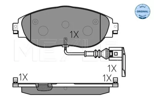 MEYLE Brake Pad Set, disc brake (0252511720/W)
