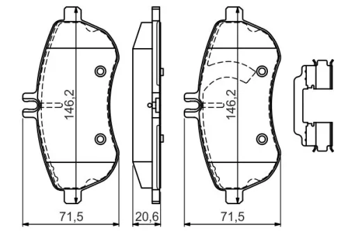 BOSCH Brake Pad Set, disc brake (0986494667)