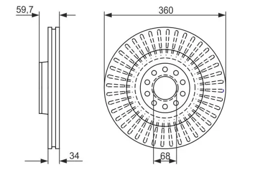 BOSCH Brake Disc (0986479B97)