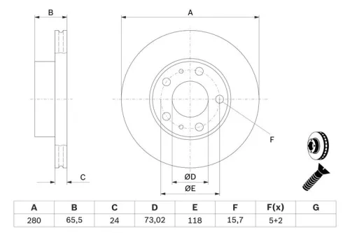 BOSCH Brake Disc (0986479B34)