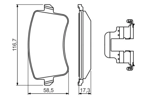 BOSCH Brake Pad Set, disc brake (0986494637)