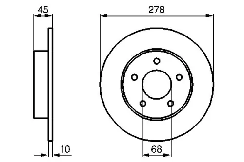 BOSCH Brake Disc (0986479B64)
