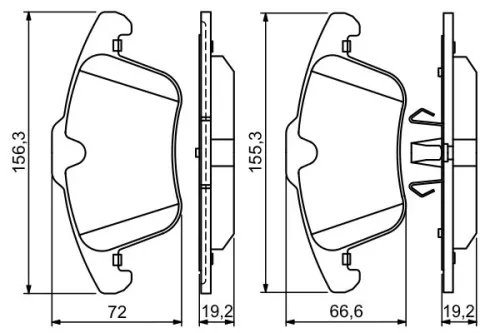BOSCH Brake Pad Set, disc brake (0986494209)