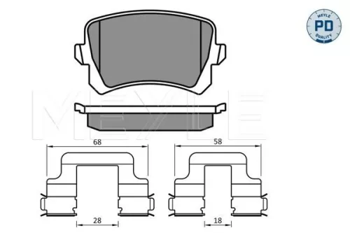 MEYLE Brake Pad Set, disc brake (0252448317/PD)