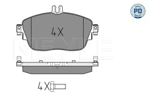 MEYLE Brake Pad Set, disc brake (0252486919/PD)