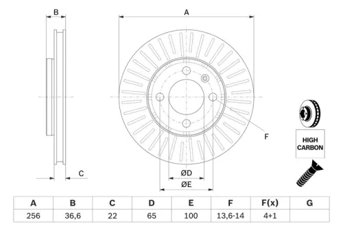 BOSCH Brake Disc (0986479776)