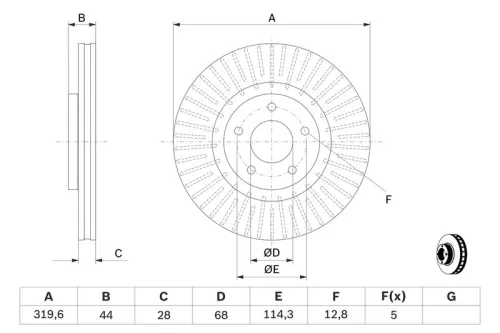 BOSCH Brake Disc (0986479679)