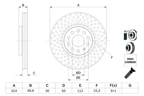 BOSCH Brake Disc (0986479735)