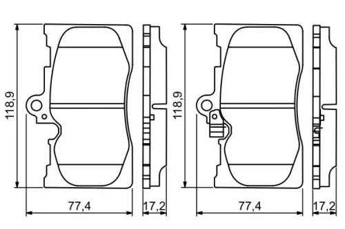 BOSCH Brake Pad Set, disc brake (0986494252)