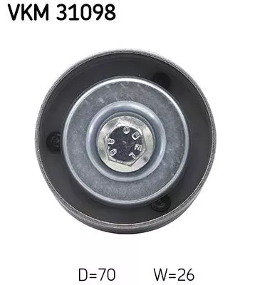 SKF Deflection/Guide Pulley, V-ribbed belt (VKM31098)