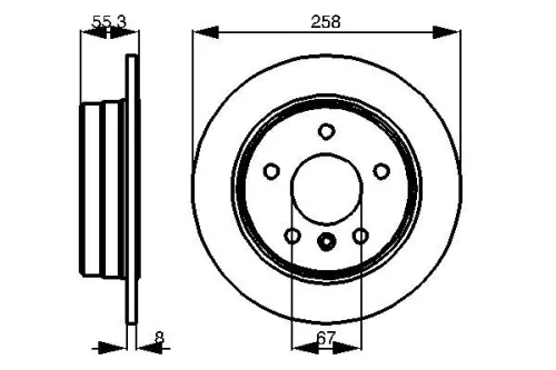 BOSCH Brake Disc (0986479B36)
