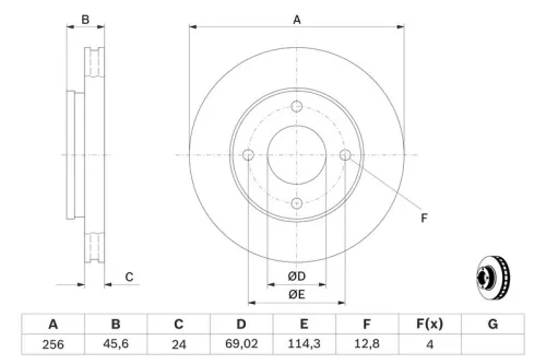 BOSCH Brake Disc (0986479B83)