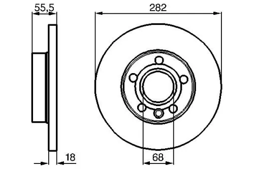 BOSCH Brake Disc (0986479B54)