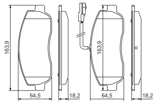 BOSCH Brake Pad Set, disc brake (0986494498)