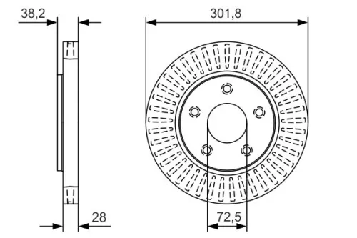 BOSCH Brake Disc (0986479B17)