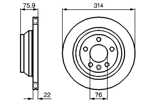 BOSCH Brake Disc (0986479B72)
