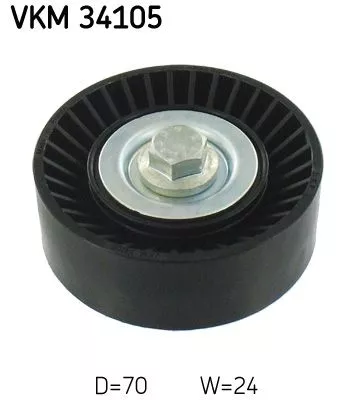 Deflection/Guide Pulley, V-ribbed belt