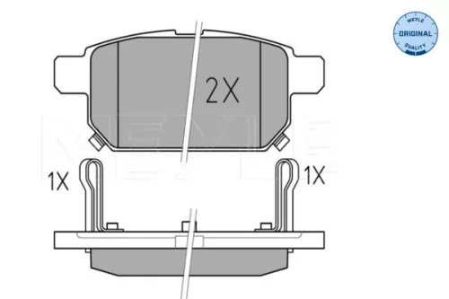 MEYLE Brake Pad Set, disc brake (0252525814/W)