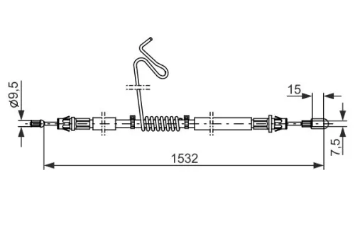 BOSCH Cable Pull, parking brake (1987482277)