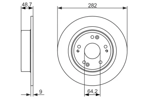 BOSCH Brake Disc (0986479738)