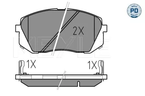 MEYLE Brake Pad Set, disc brake (0252450116/PD)