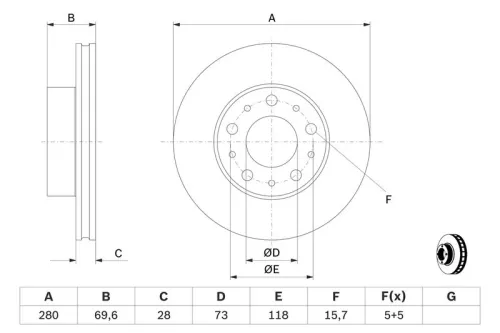 BOSCH Brake Disc (0986479B99)