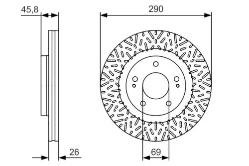 BOSCH Brake Disc (0986479527)