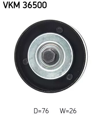 SKF Deflection/Guide Pulley, V-ribbed belt (VKM36500)