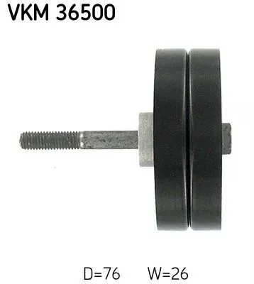 SKF Deflection/Guide Pulley, V-ribbed belt (VKM36500)
