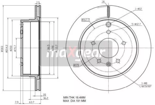 MAXGEAR Brake Disc (19-2370)