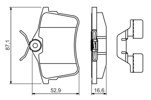 BOSCH Brake Pad Set, disc brake (0986494646)