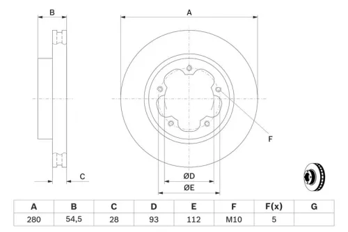 BOSCH Brake Disc (0986479C09)
