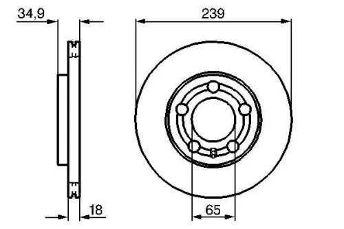 BOSCH Brake Disc (0986479B62)