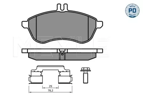 MEYLE Brake Pad Set, disc brake (0252430620-2/PD)
