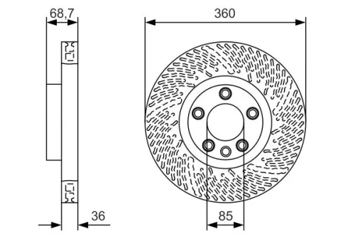 BOSCH Brake Disc (0986479B13)