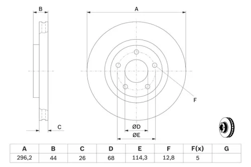 BOSCH Brake Disc (0986479C04)