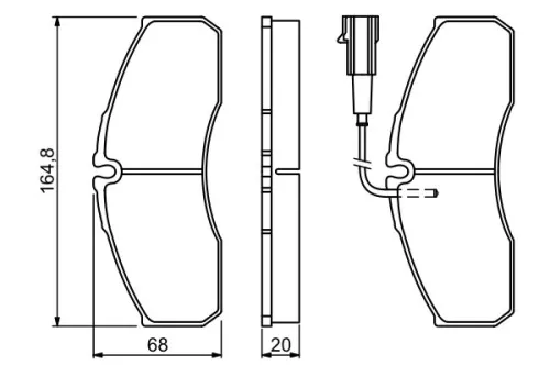 BOSCH Brake Pad Set, disc brake (0986494278)