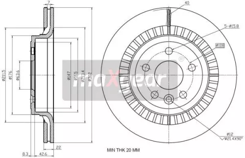 MAXGEAR Brake Disc (19-2335)