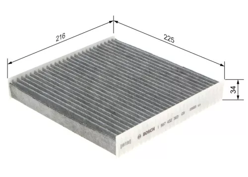 BOSCH Filter, cabin air (1987432383)