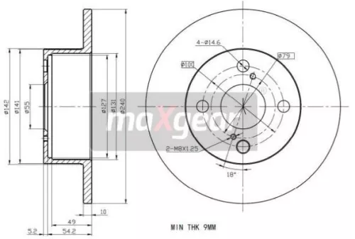 MAXGEAR Brake Disc (19-2344)