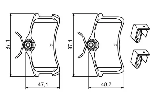 BOSCH Brake Pad Set, disc brake (0986494274)