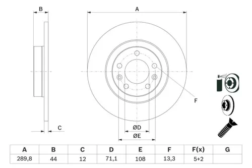 BOSCH Brake Disc (0986479130)