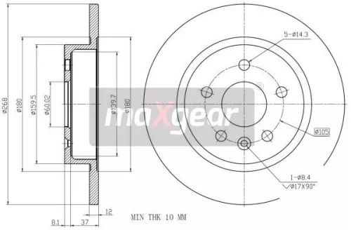 MAXGEAR Brake Disc (19-2333)