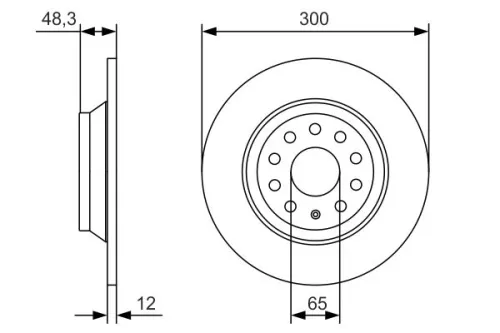 BOSCH Brake Disc (0986479A84)