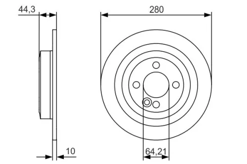BOSCH Brake Disc (0986479A08)