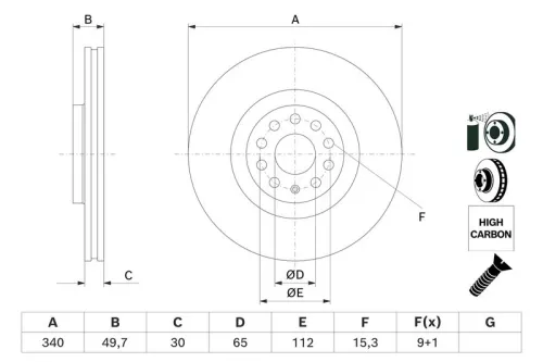 BOSCH Brake Disc (0986479C90)